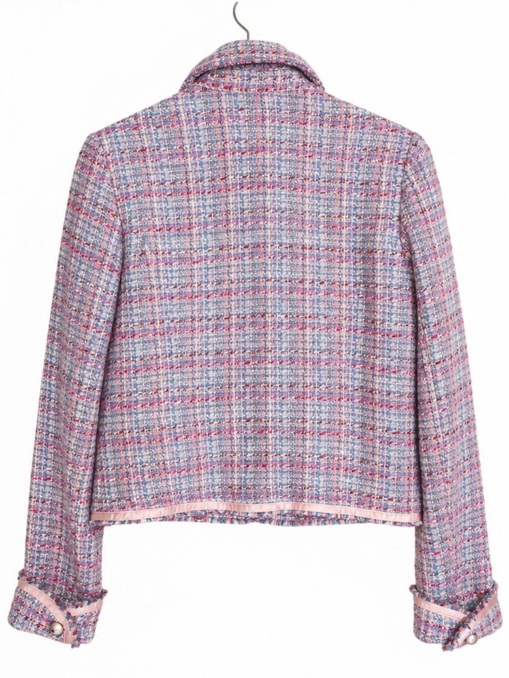 VINTAGE Y2K ABERCROMBIE & FITCH WOOL BLEND TWEED JACKET BLAZER MEDIUM COQUETTE - Picture 3 of 11